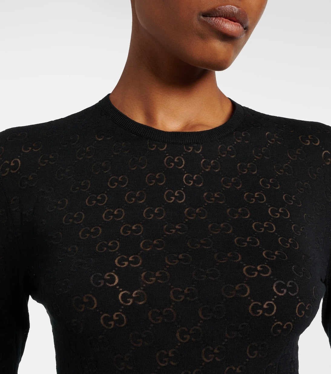 Gucci - GG cotton-blend devoré sweater