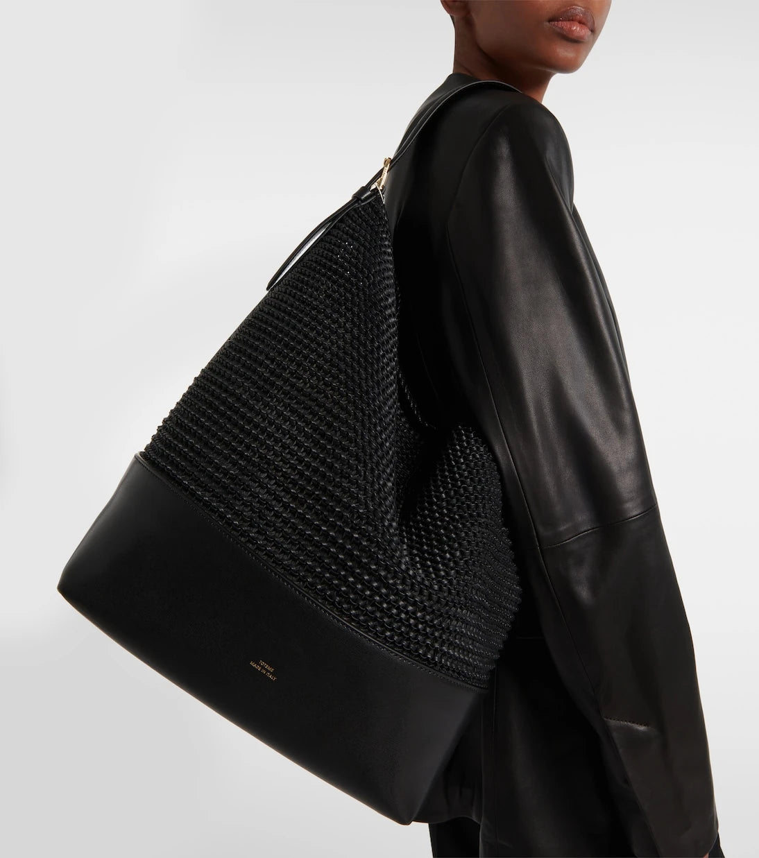 Toteme - Belted woven leather tote bag