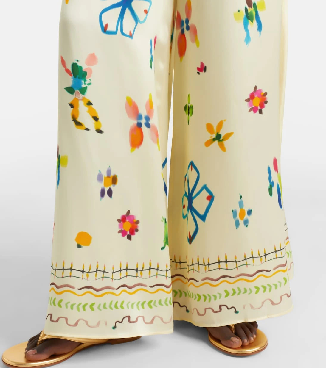 Alémais - Sidi floral silk palazzo pants