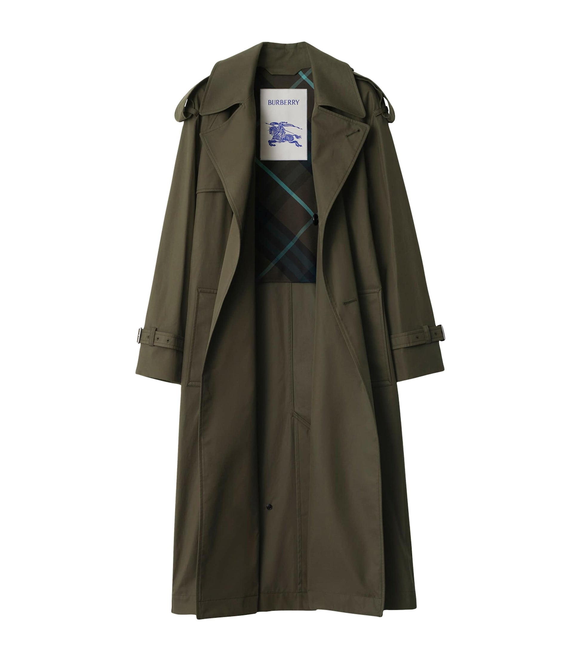 Burberry Brown Cotton Long Castleford Trench Coat