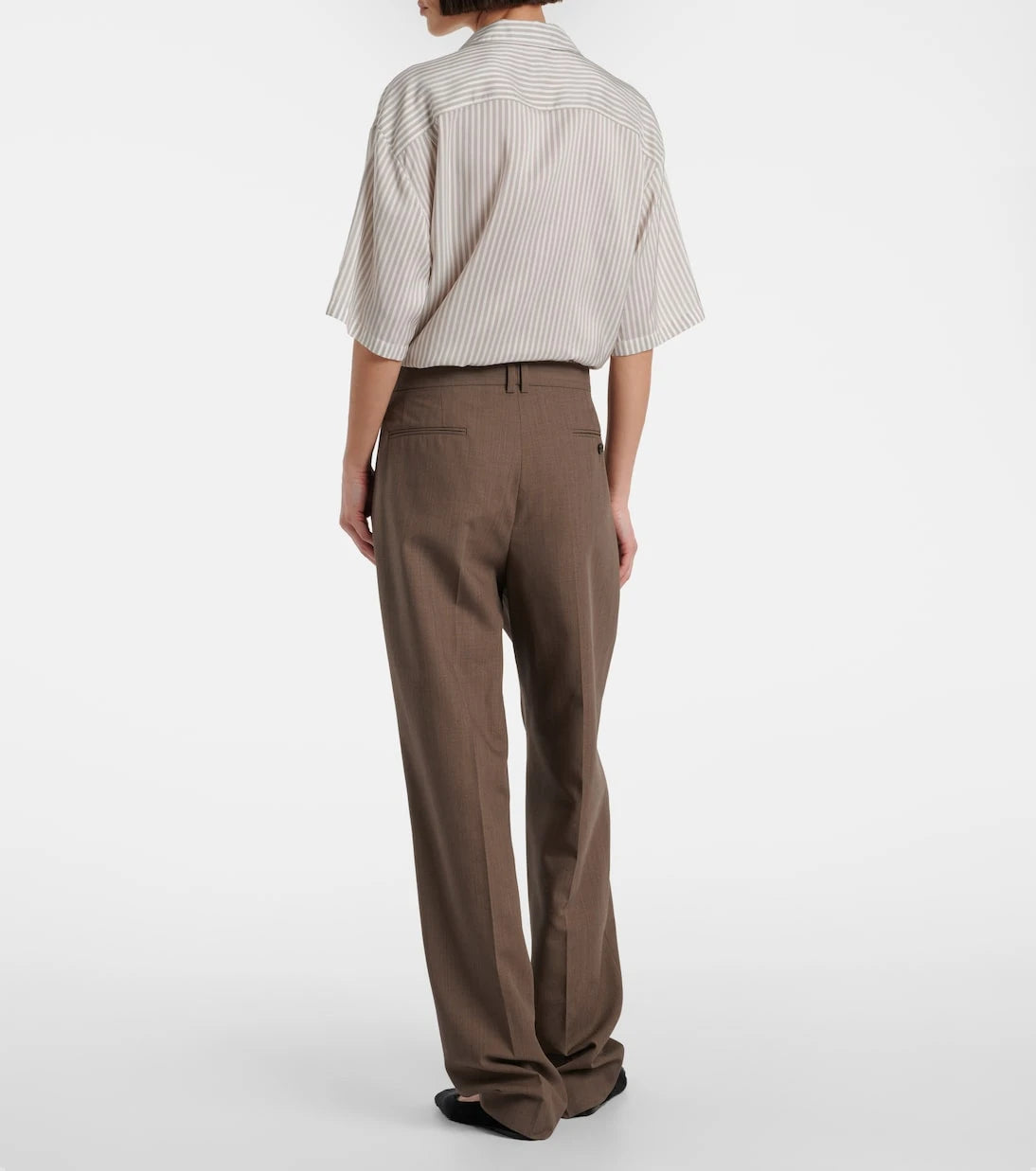 The Row - Bryce wool and silk straight pants