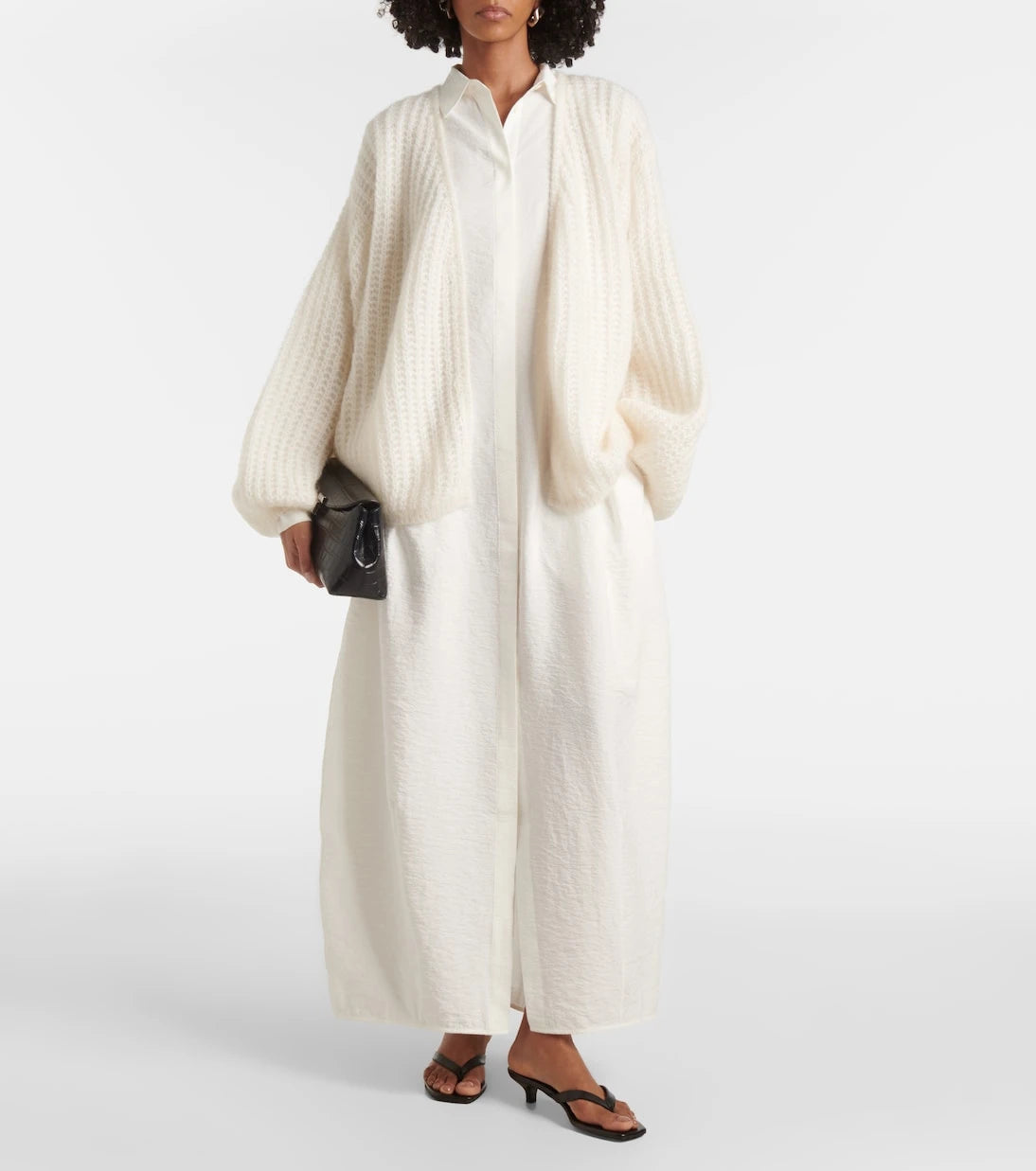 Toteme - Open-front mohair-blend cardigan