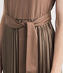 Weekend Max Mara Brown Jersey Pleated Midi Dress