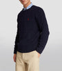 Navy Cotton Cable-Knit Sweater