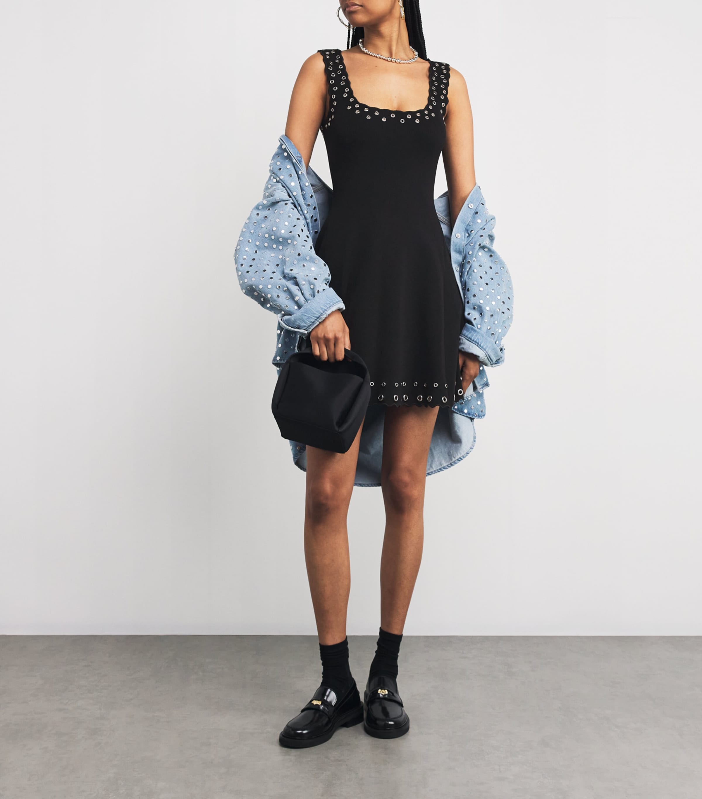 Maje Black Sleeveless Mini Dress