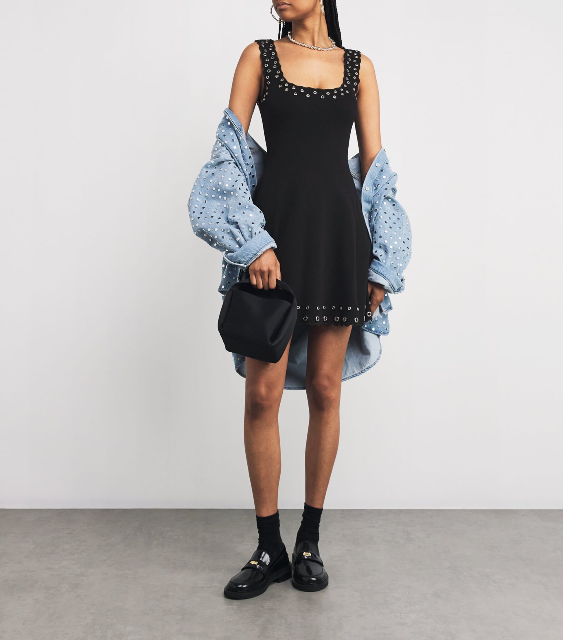 Maje Black Sleeveless Mini Dress