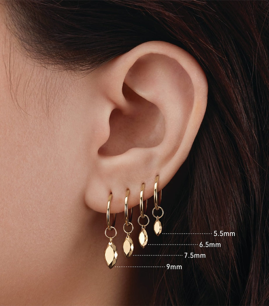 Maria Tash Faceted Gold Marquise Charm (6.5mm)