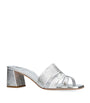 Silver Lugano Heeled Mules 50