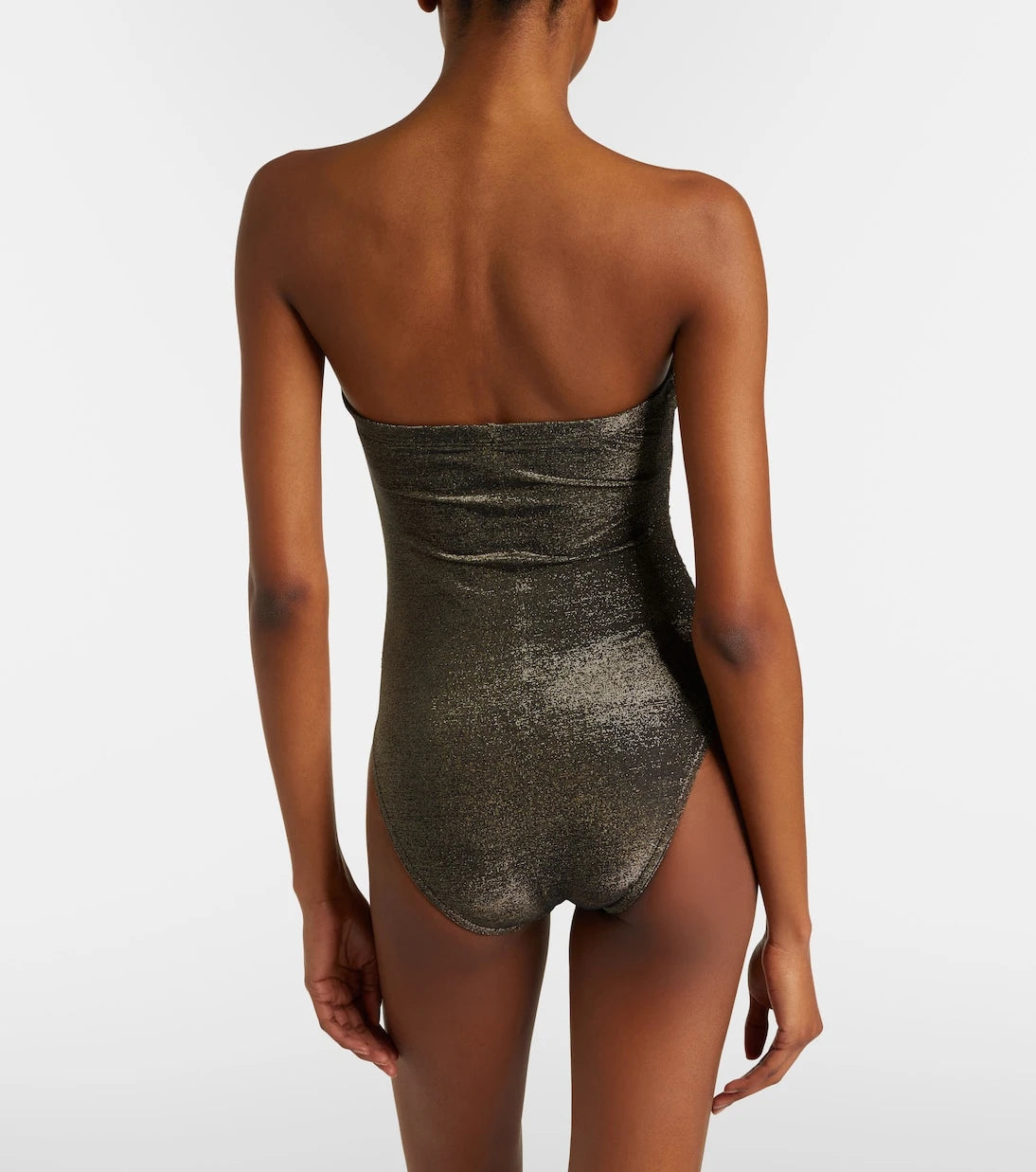 Karla Colletto - Helena ruched lamé swimsuit