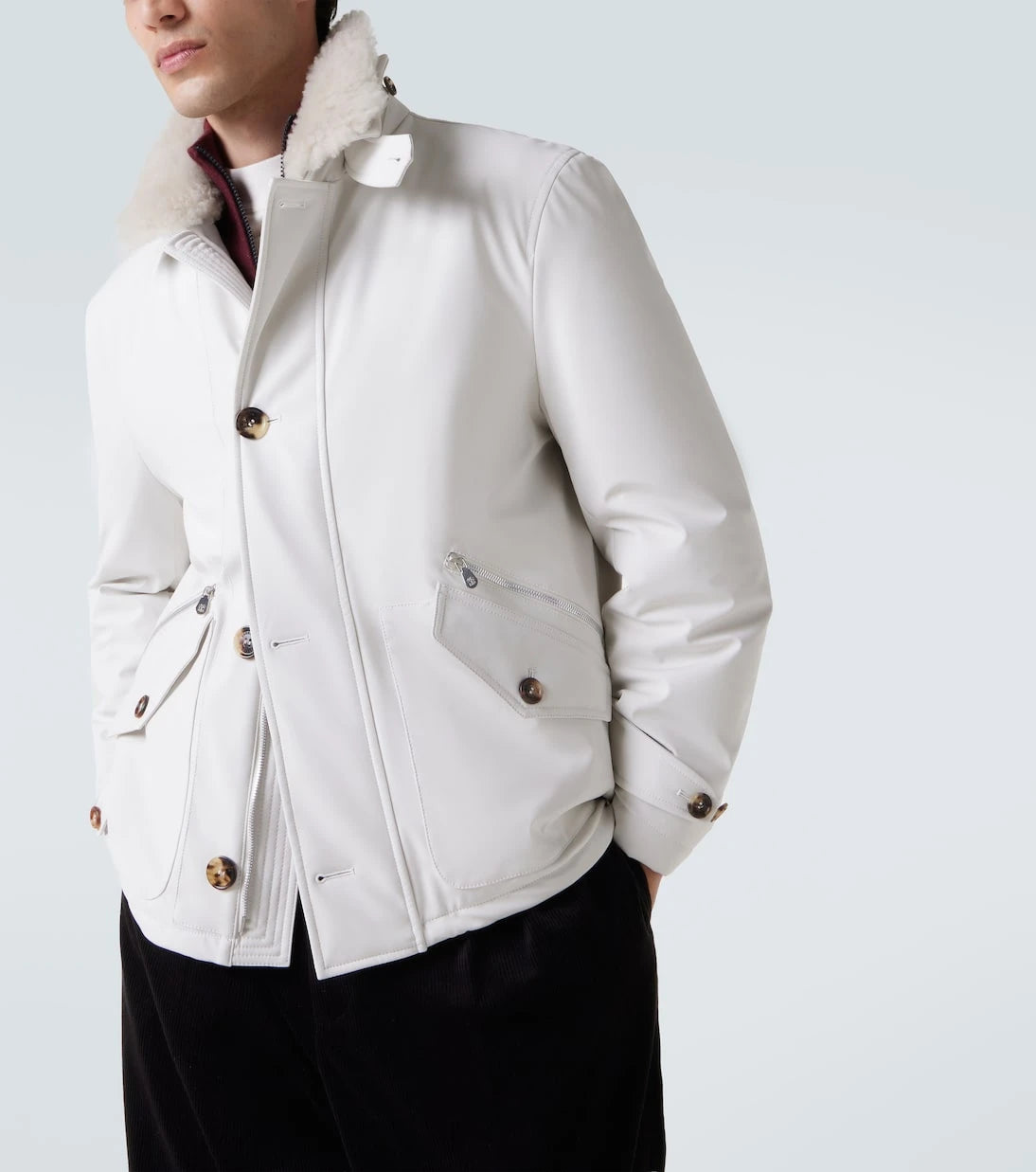 Brunello Cucinelli - Shearling-lined jacket