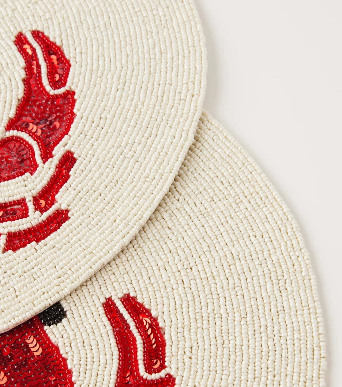Les-Ottomans - Crab set of 2 beaded placemats