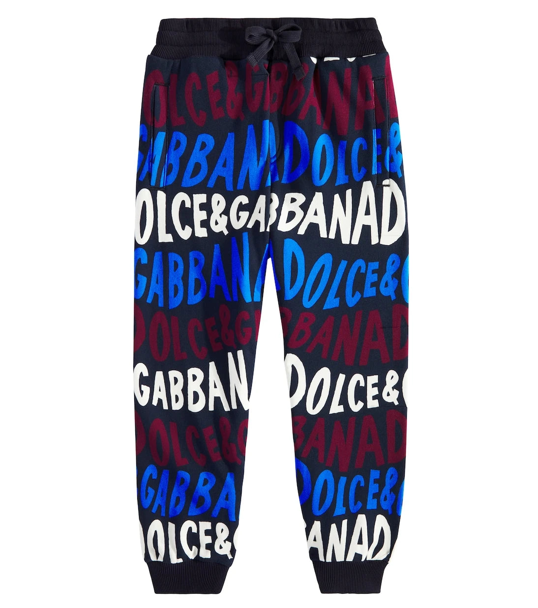 Dolce&Gabbana Kids - بنطال رياضي قطن بشعار الماركة