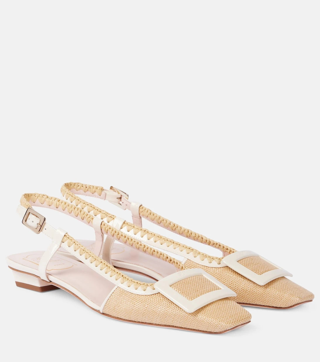 Roger Vivier - Belle Vivier canvas slingback flats