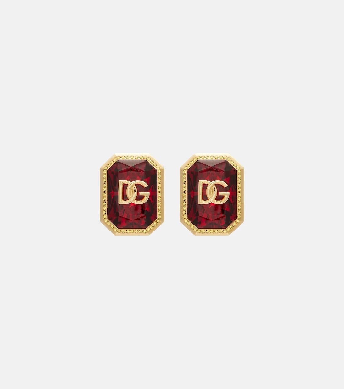 Dolce&Gabbana - DG embellished clip-on earrings