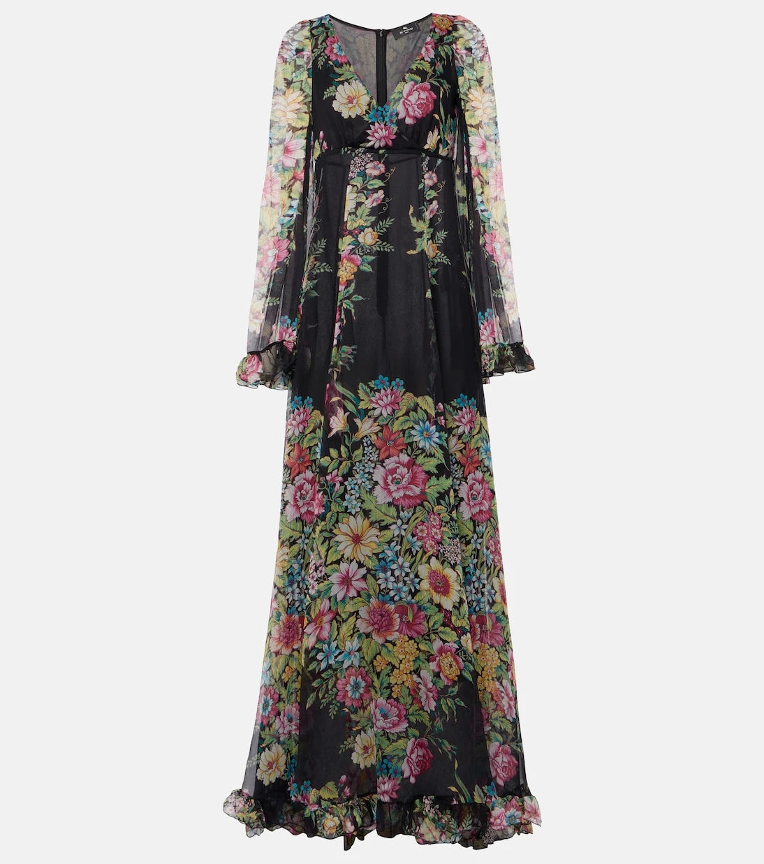 Etro - Floral silk chiffon gown