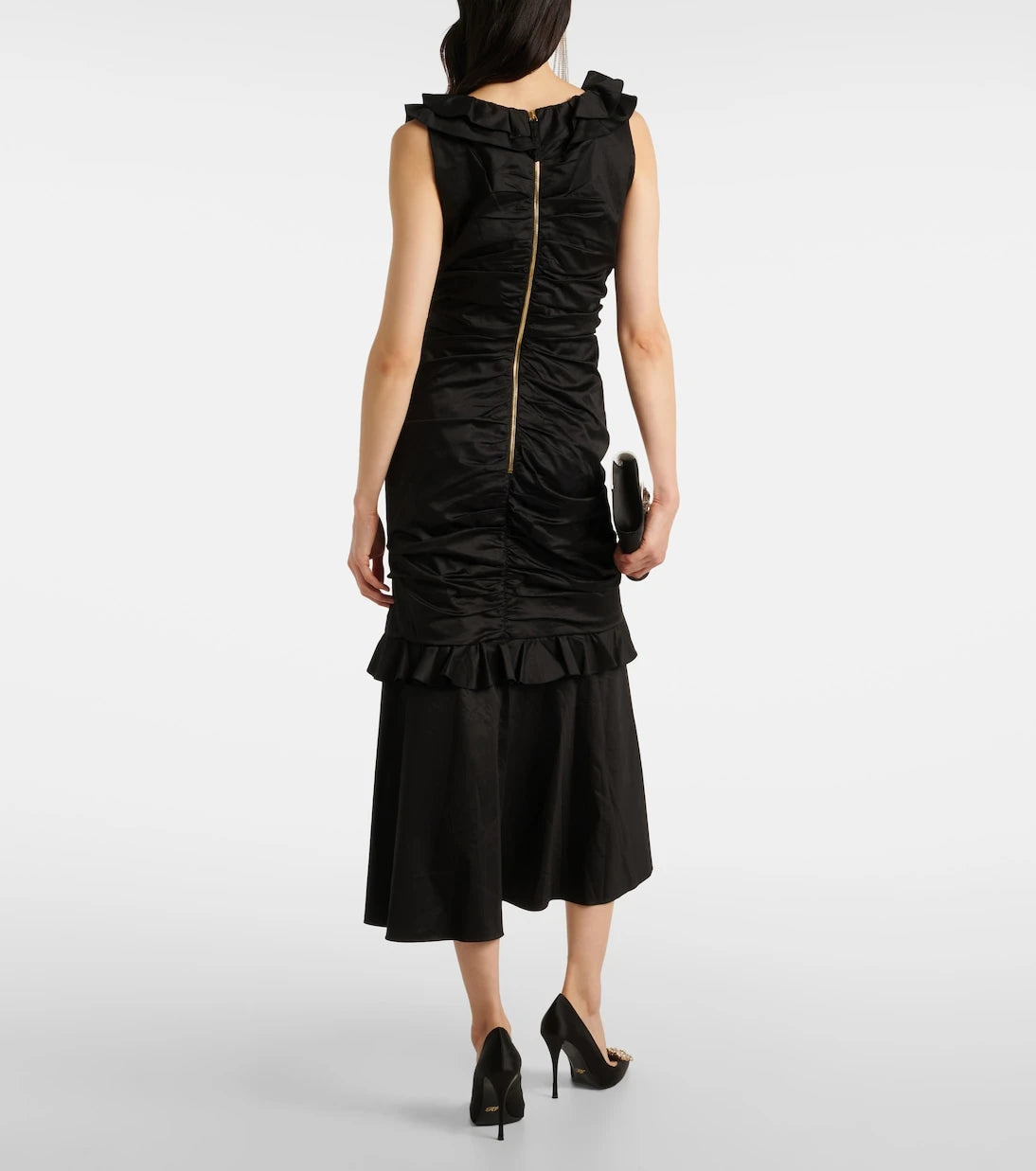 Carolina Herrera - Ruffled cotton-blend midi dress