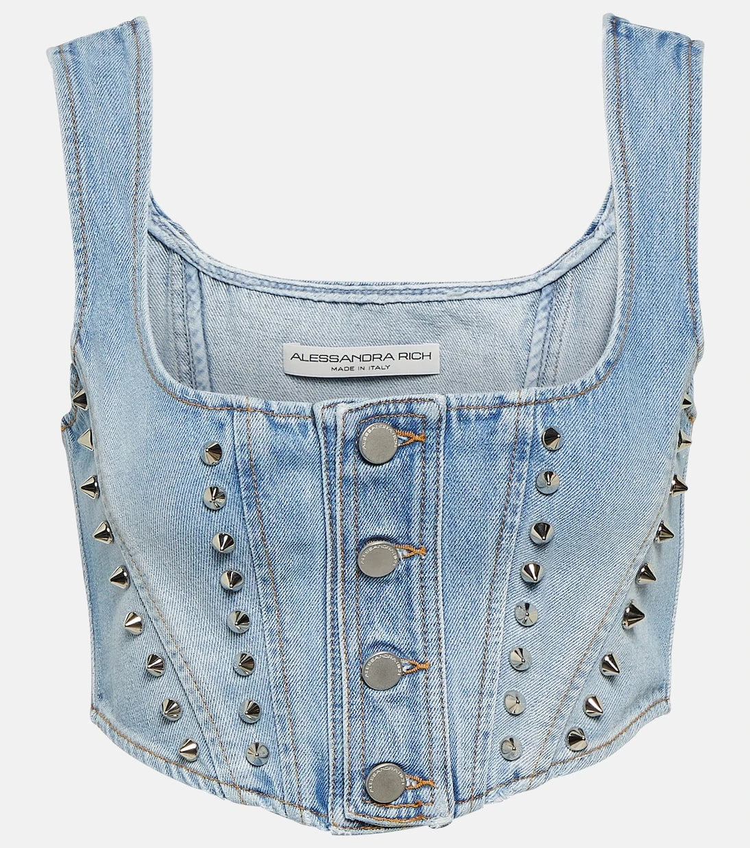 Alessandra Rich - Denim crop top
