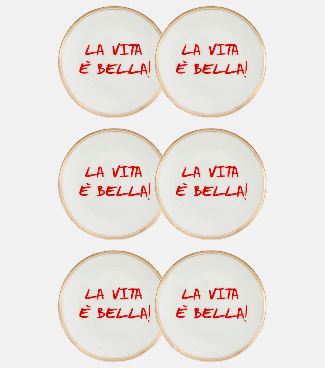 Bitossi - La Vita È Bella set of 6 plates