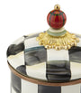 Small Courtly Check Enamel Canister