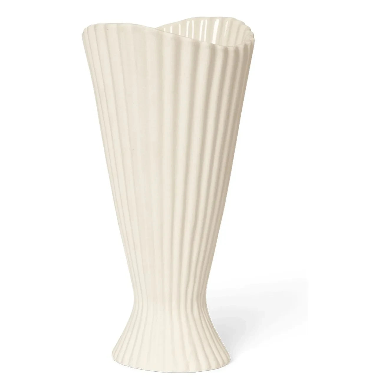 Ferm Living - Fountain stoneware vase | Off-White