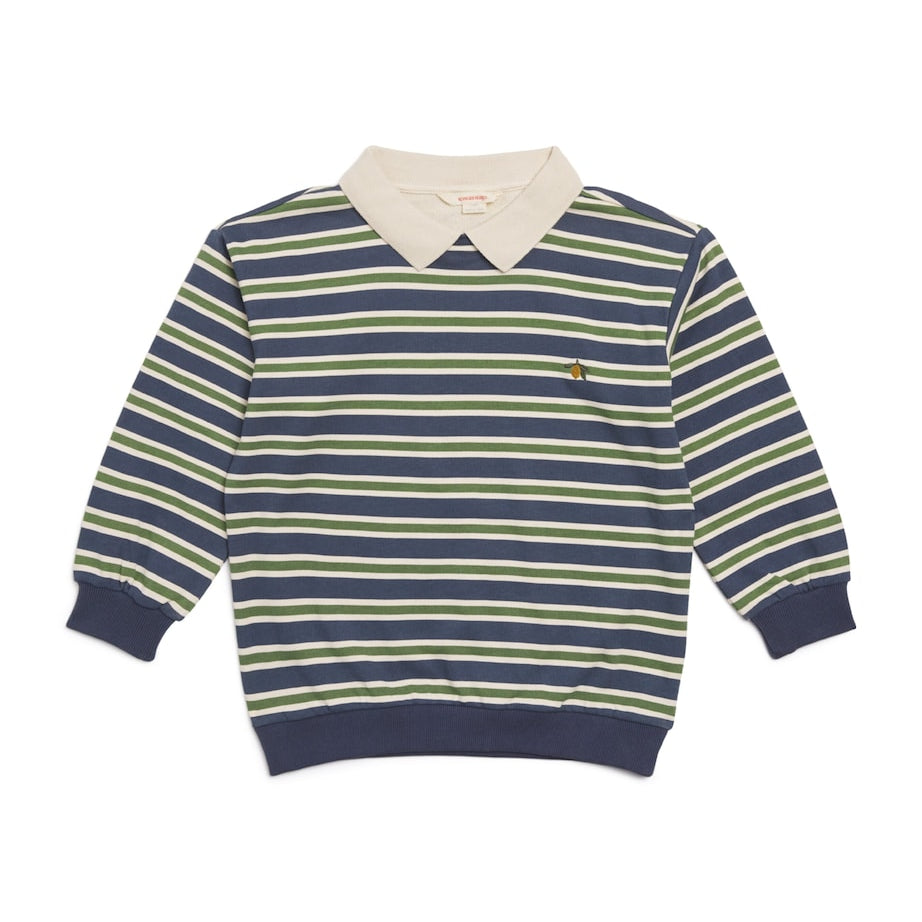 Organic Cotton Stripe Polo Sweater (5-10 Years)