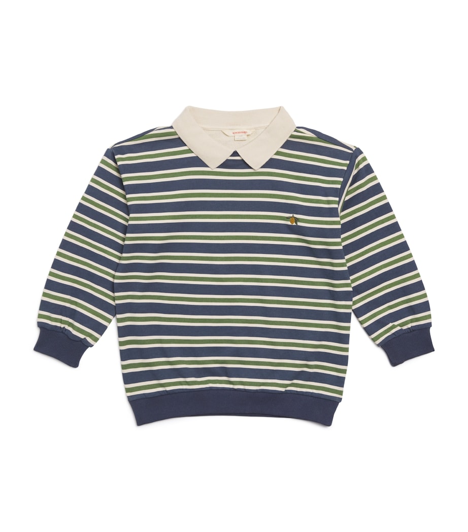 Organic Cotton Stripe Polo Sweater (5-10 Years)