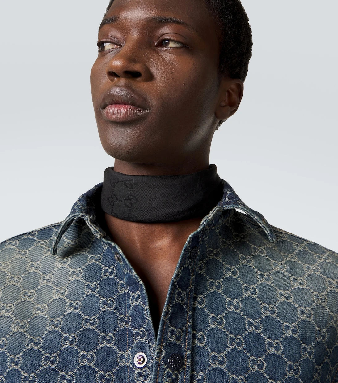 Gucci - GG cotton and silk pocket square