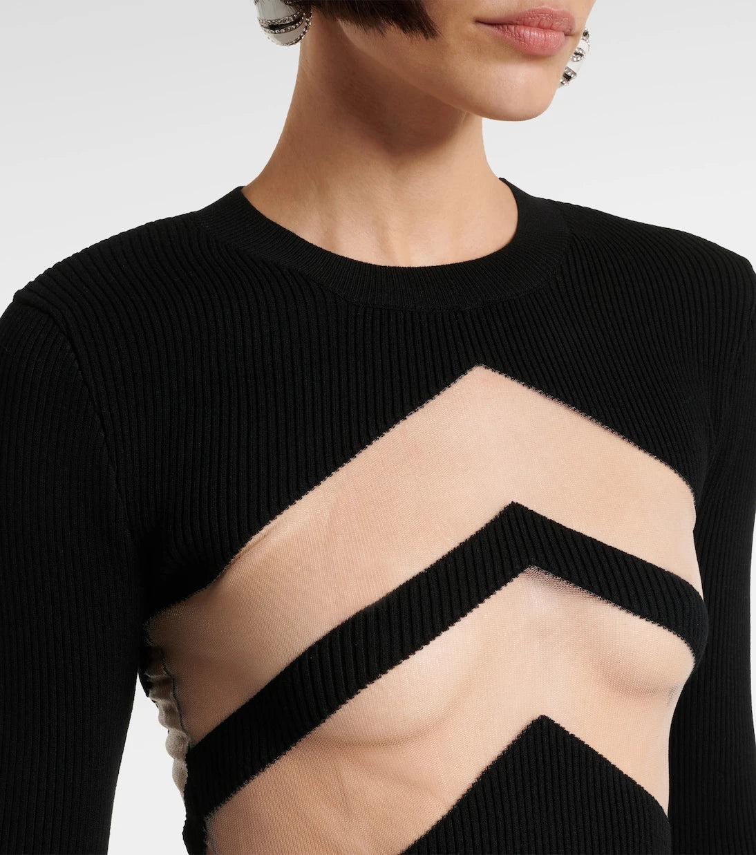Jean Paul Gaultier - Paneled jersey midi dress