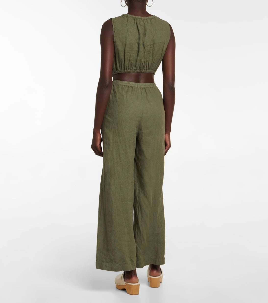Velvet - Vivi cutout linen jumpsuit