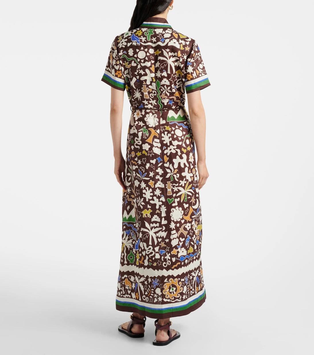 Alémais - Maroc printed linen shirt dress