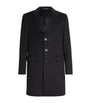Emporio Armani Black Beaver Cashmere Overcoat