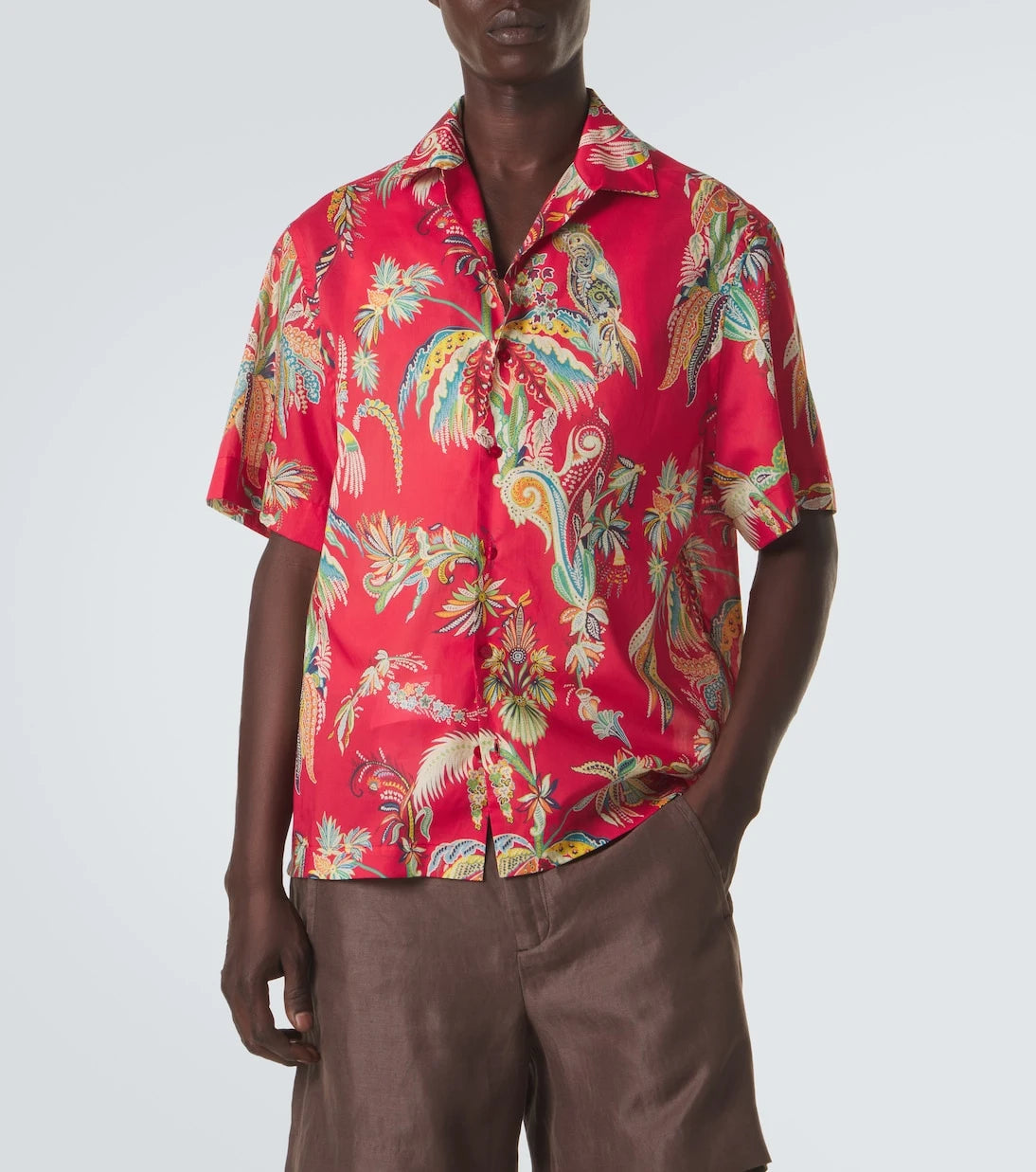 Etro - Paisley cotton bowling shirt