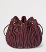 Burgundy Matelassé Nappa Leather Pouch
