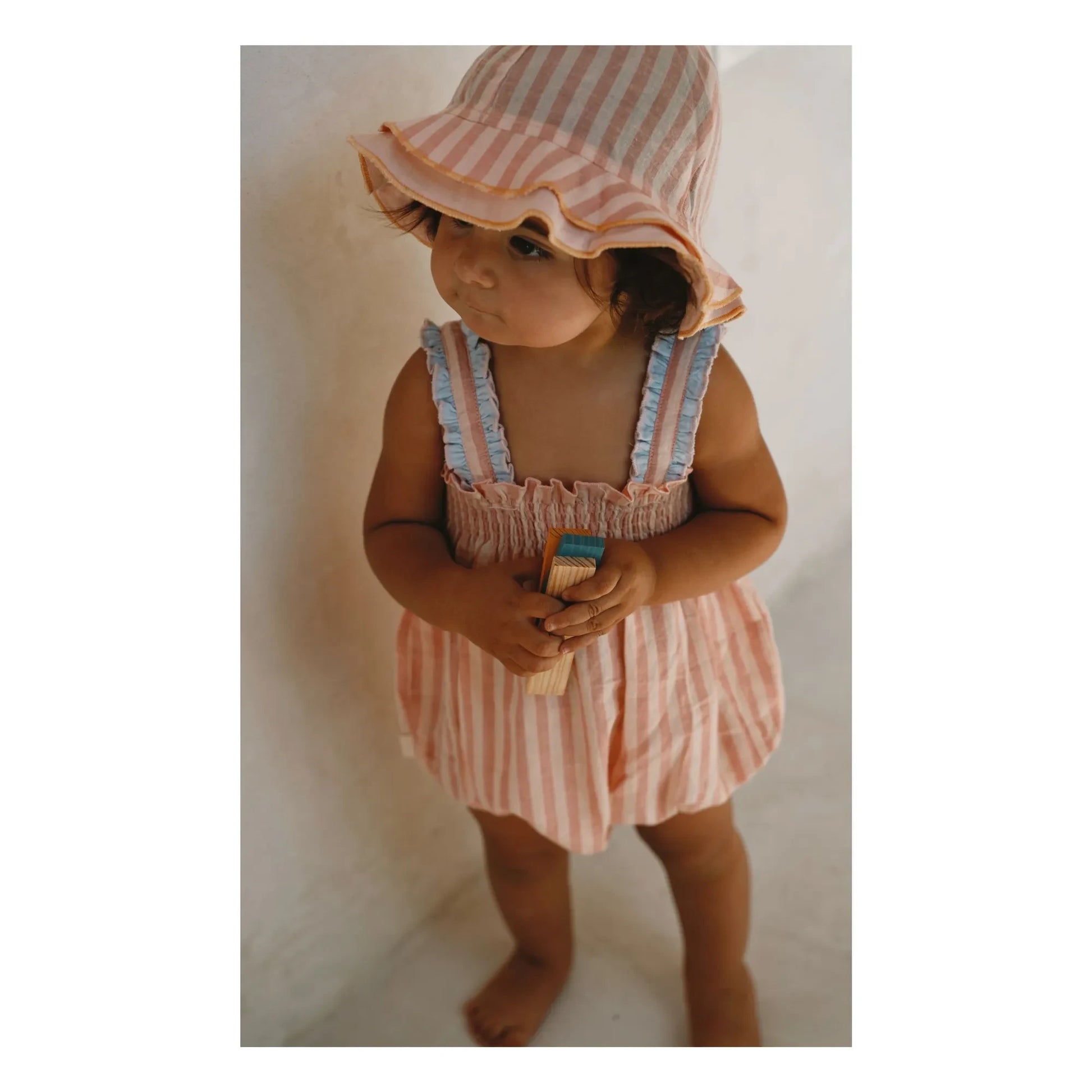 Lilinoa - Mona Stripe romper | Blush