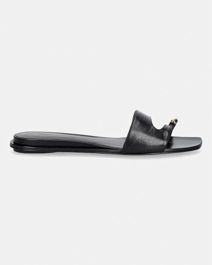 Tory Burch Deri Düz Taban Kadın Terlik Pierced Slide
