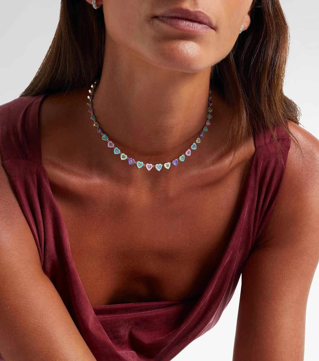 Kamyen - Candy Crush 18kt rose gold choker with diamonds