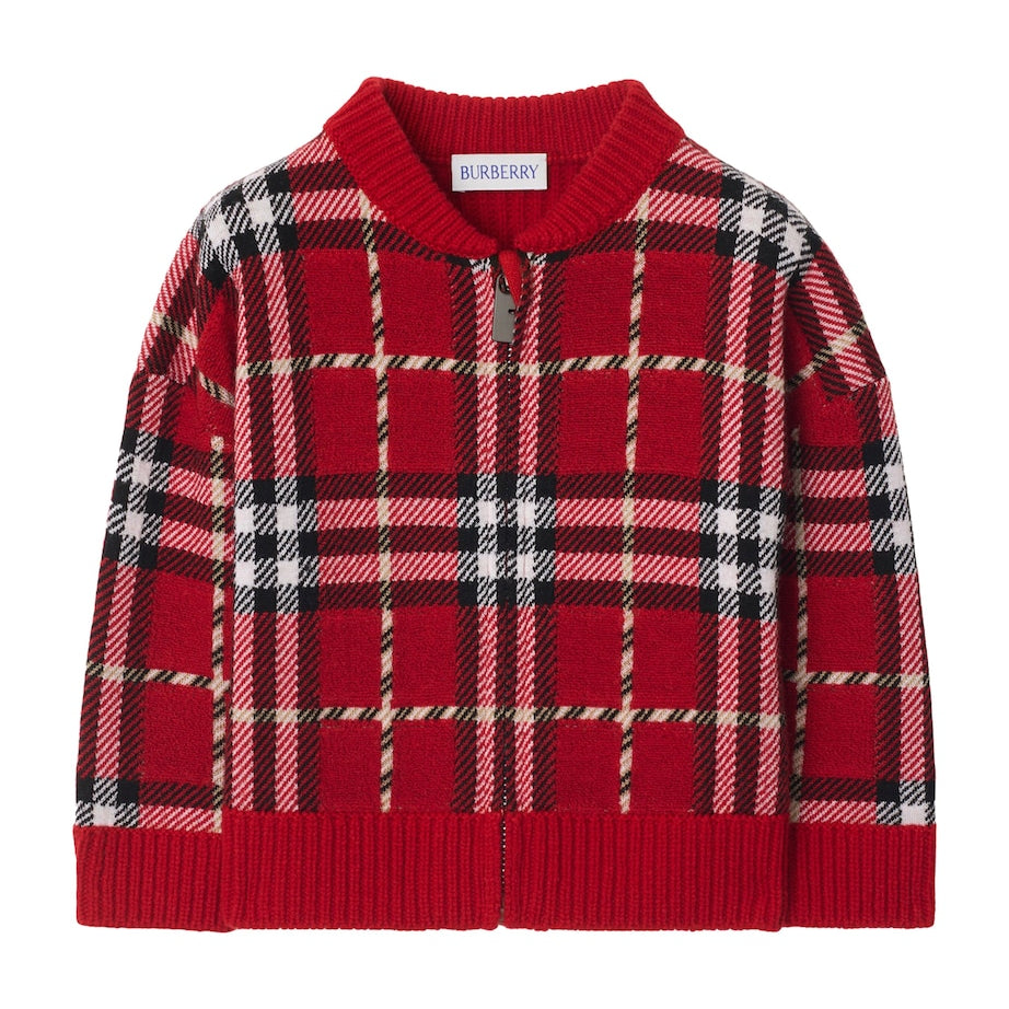 Burberry Kids Wool Check Bomber Jacket (6-24 Months)