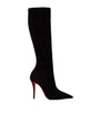 Christian Louboutin Black Miss Z Botta Veau Velours Knee-High Boots 100