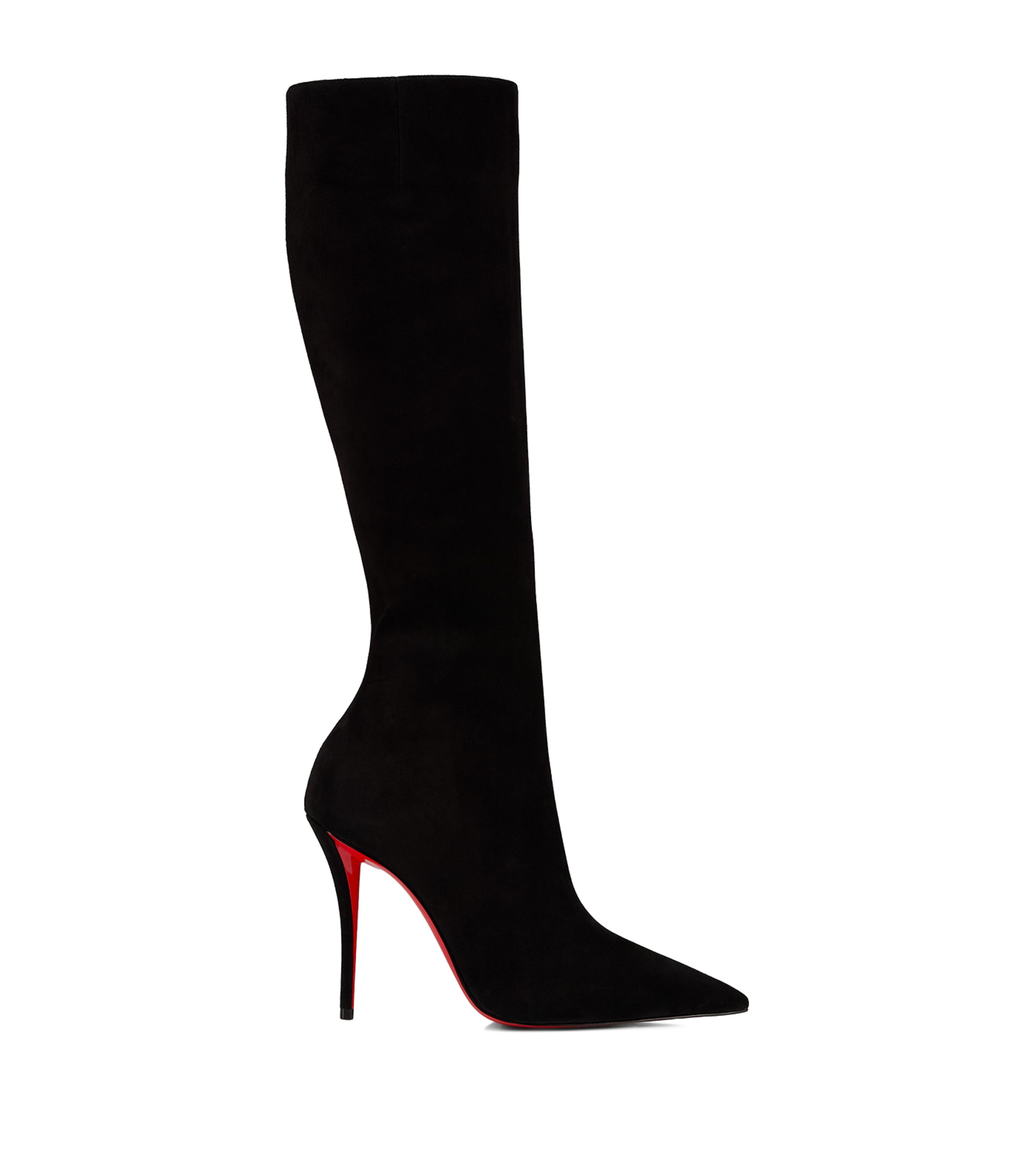 Christian Louboutin Black Miss Z Botta Veau Velours Knee-High Boots 100