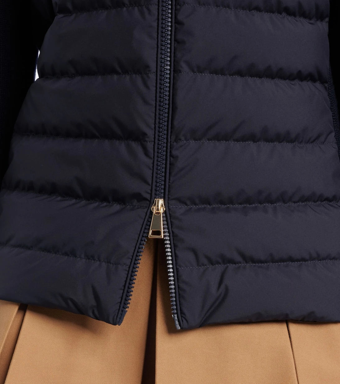 Moncler - Paneled quilted down jacket