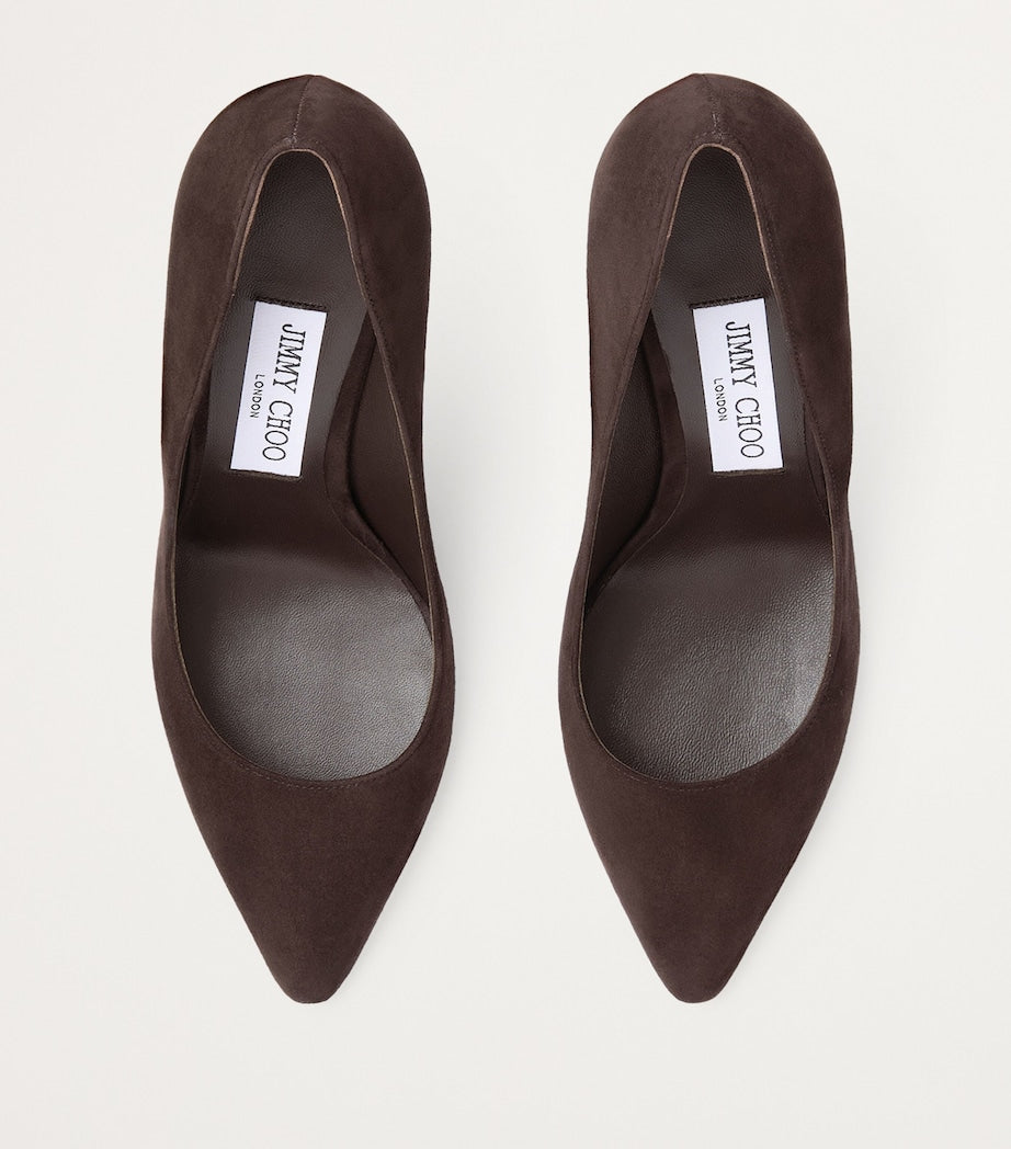 Brown Romy 85 Suede Pumps