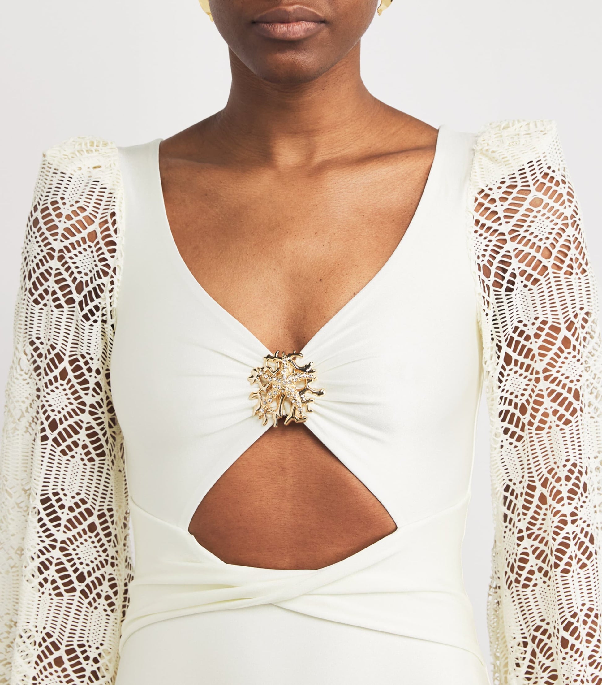 White Crocheted Coral Swimsuit