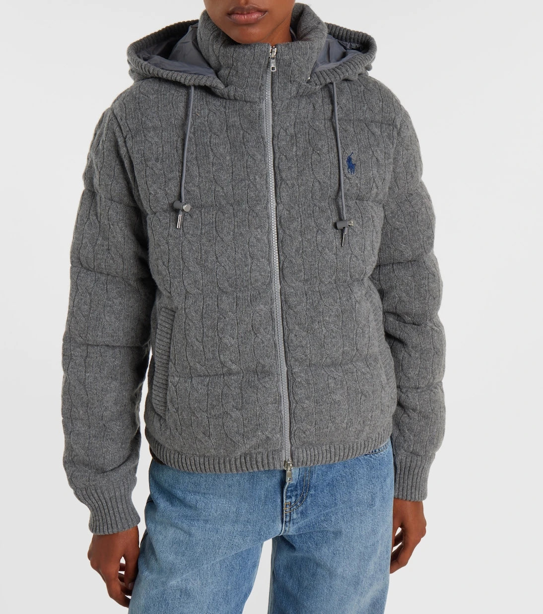 Polo Ralph Lauren - Cable-knit wool and cashmere puffer jacket