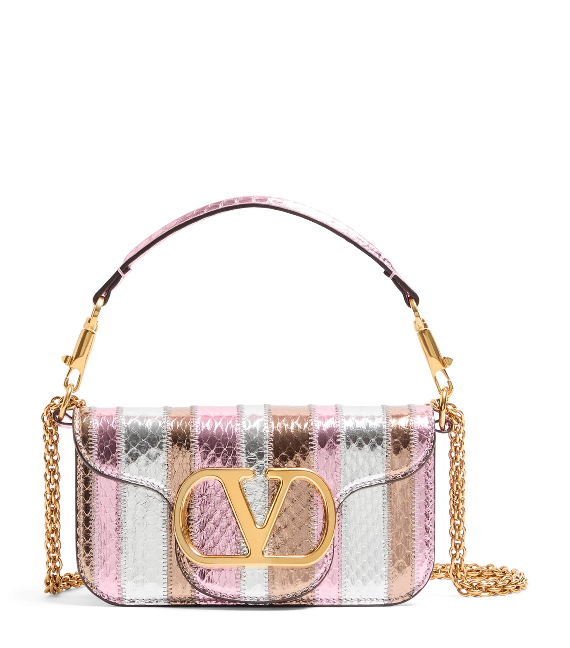 Metallic Leather Loco Shoulder Bag