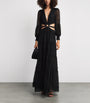 Alice+Olivia Black Patricia Tiered Maxi Dress
