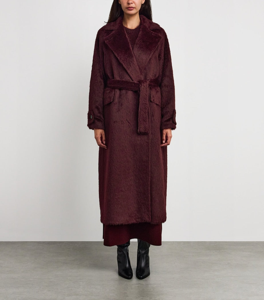 Red Alpaca-Virgin Wool Coat