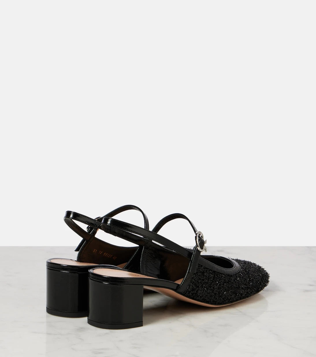 Gianvito Rossi - Leather-trimmed slingback pumps