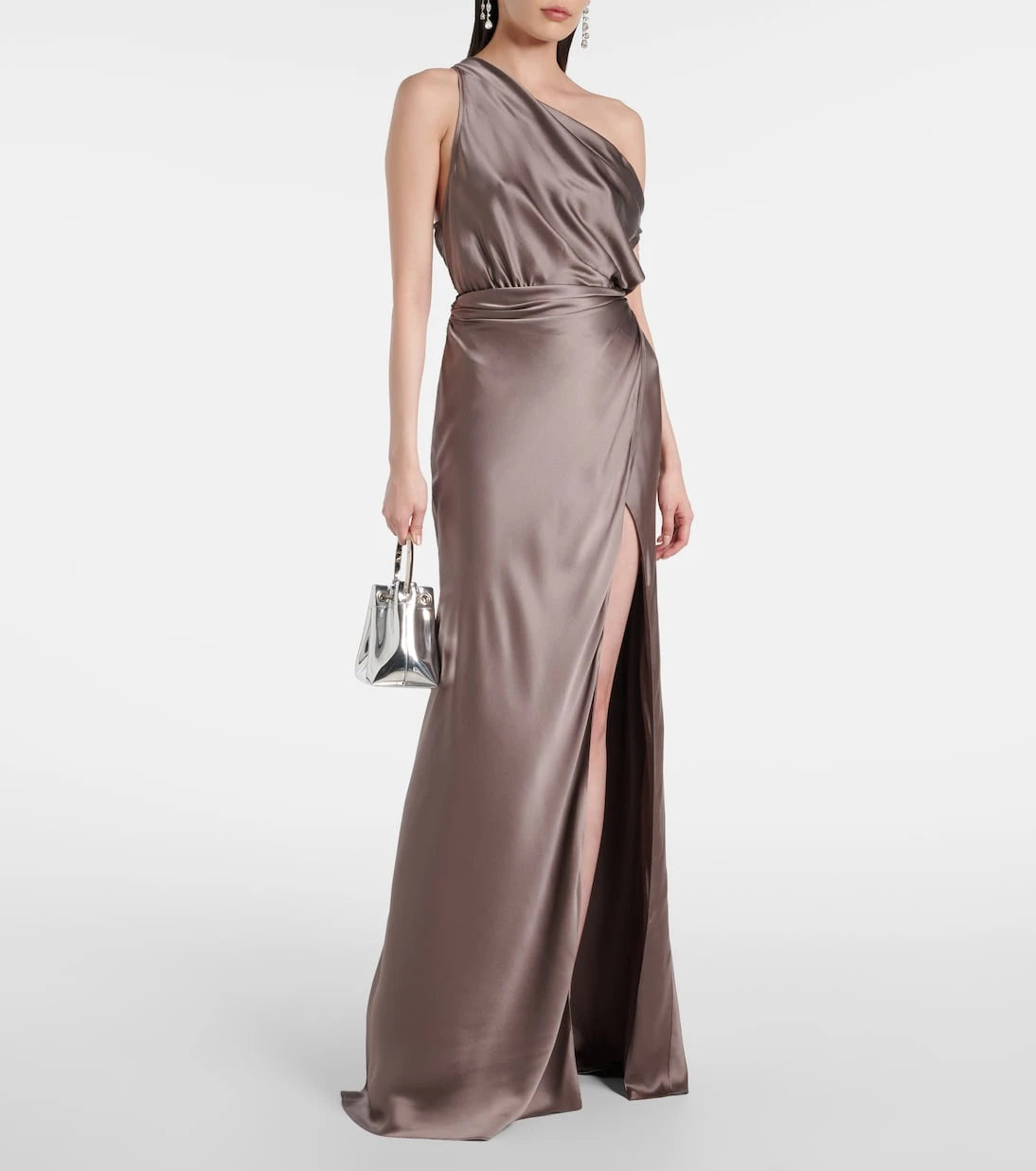 The Sei - Draped one-shoulder silk satin gown