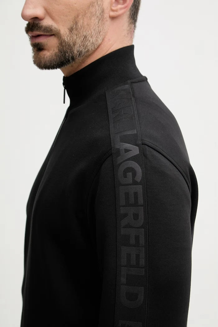 Karl Lagerfeld fermuarlı erkek viskon sweatshirt