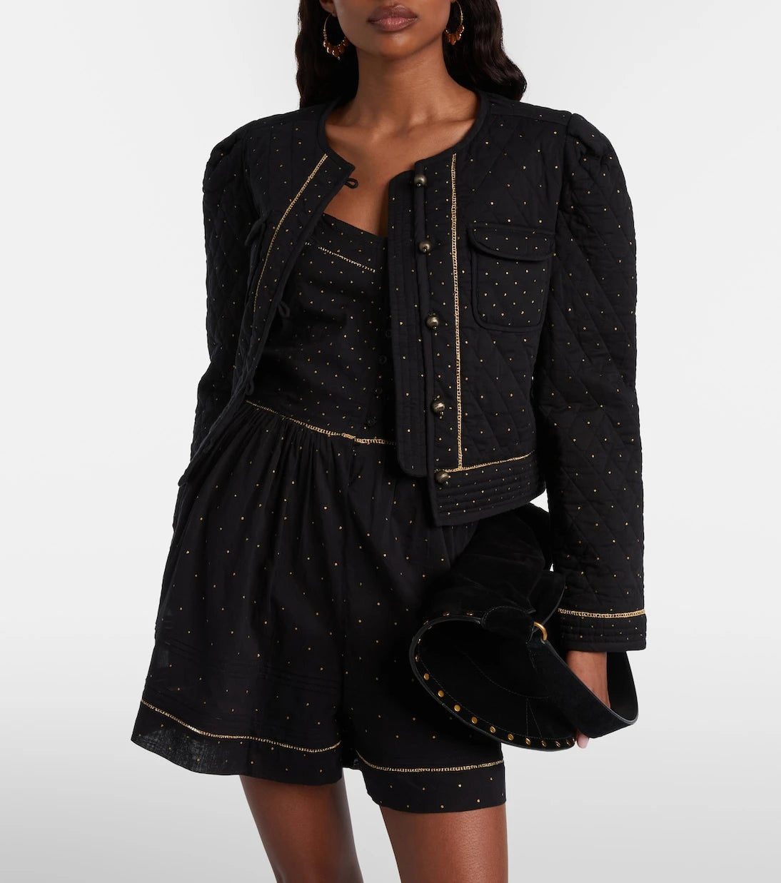 Marant Etoile - Vickie polka-dot cotton romper